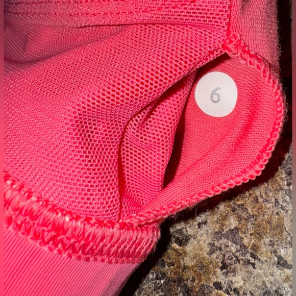 Lululemon Straight Up Bra in Pink Lemonade with Clear Sheer Straps - Size 6 - Picture 10 of 10